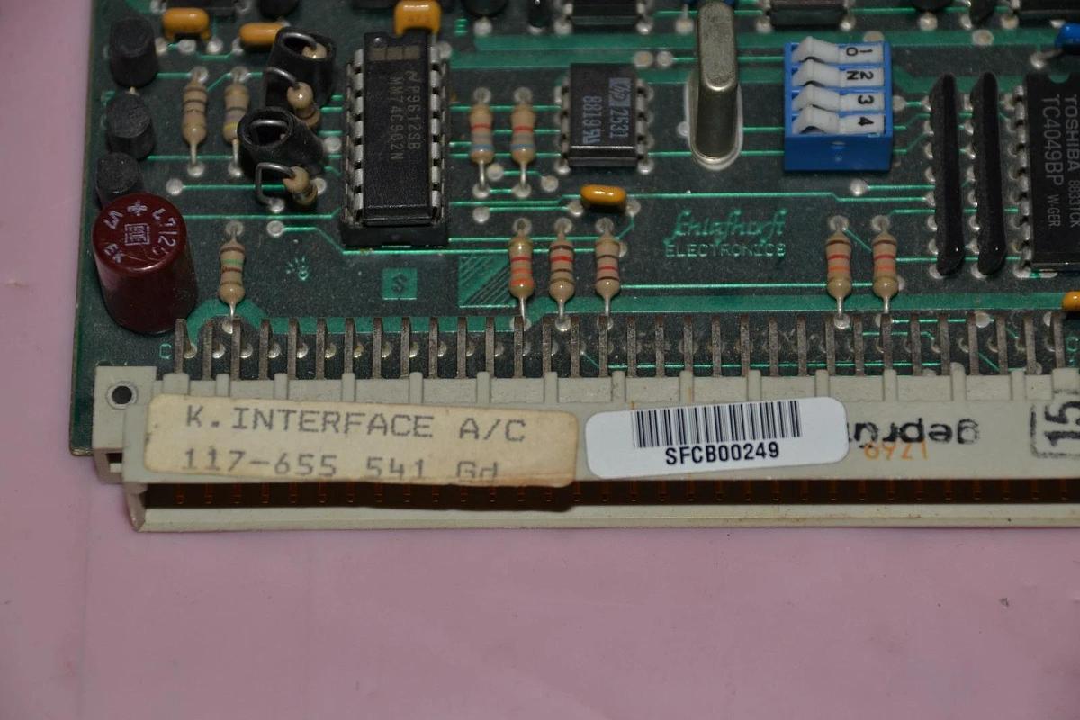 Used SCHLAFHORST ELECTRONICS 117-655 541 GD 117655541GD INTERFACE BOARD