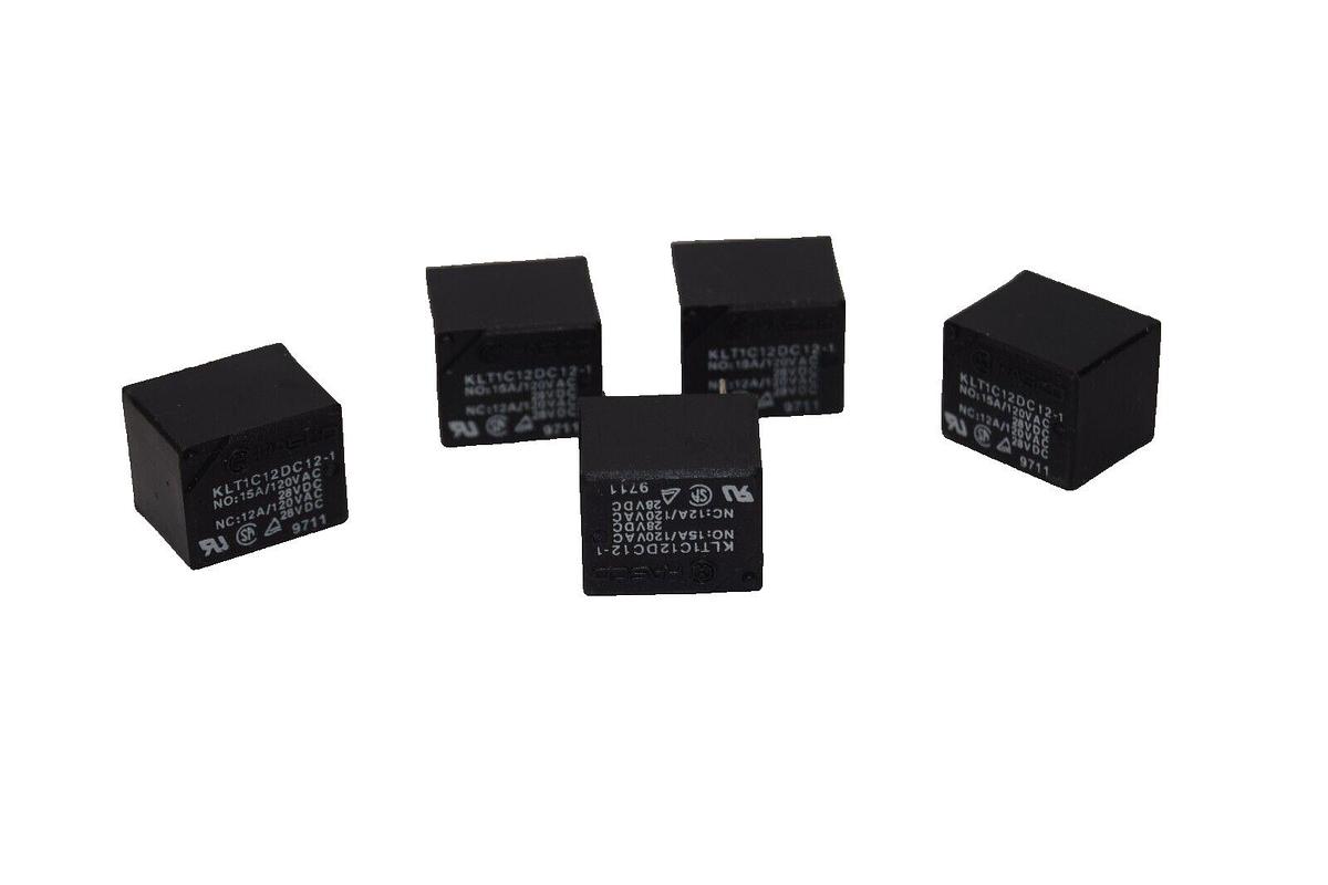(NEW - Lot of 5) HASCO KLT1C12DC12-1 , 15A 120Vac , 12A 120Vac Mini Power Relay