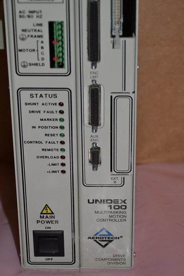 Used AEROTEC UNIDEX 100 ES13871-1 REV A 115V 3A MULTITASKING MOTION CONTROLLER
