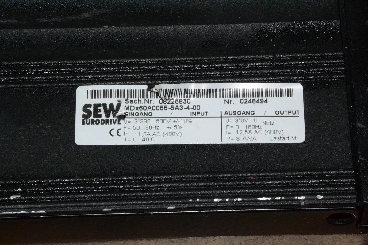 Used SEW EURODRIVE Drive MDx60A0055-5A3-4-00 0248494
