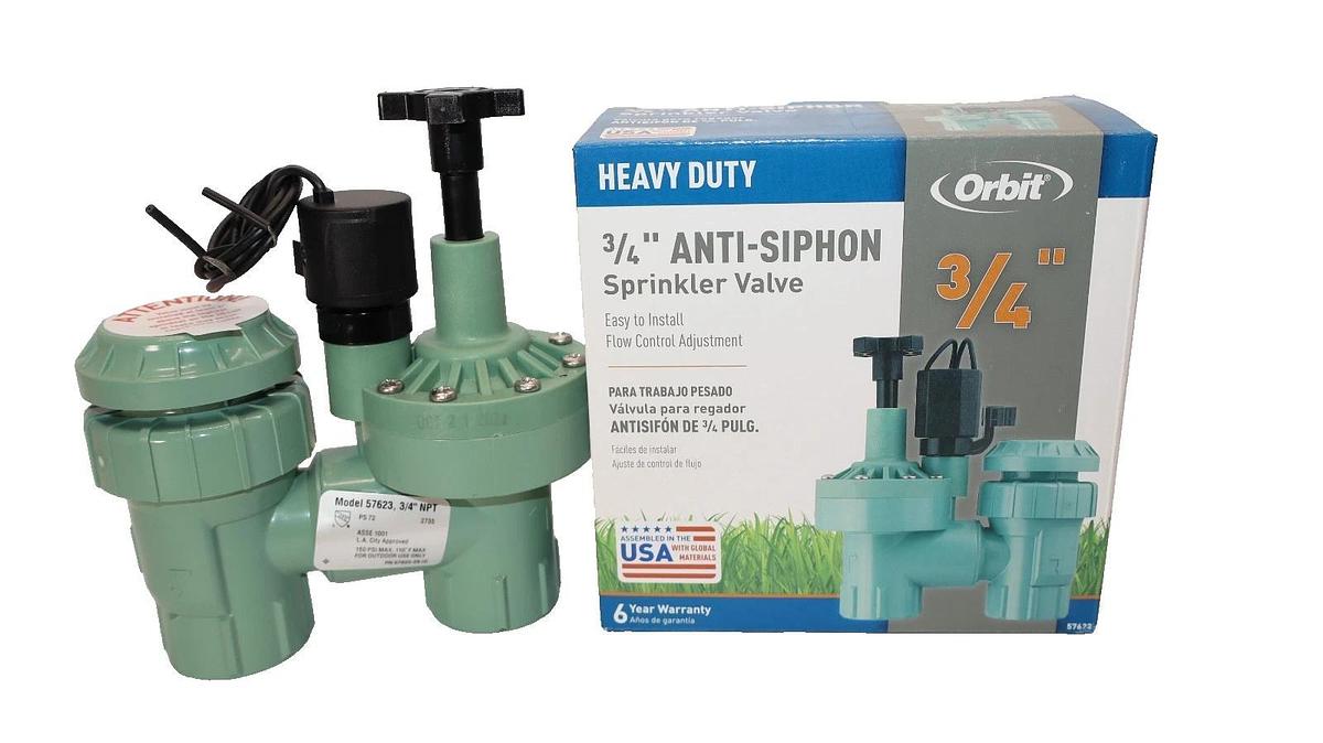 Orbit 57623 3/4" Anit-Siphon Sprinkler Valve (New) USA