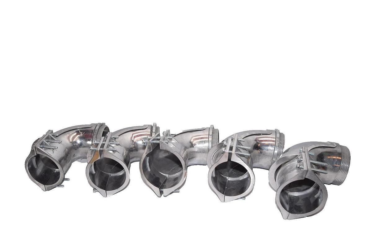 Nesco 812-DC2 3" 90 degree 2-Screw Flex Connector Fitting (New - Lot of 5)