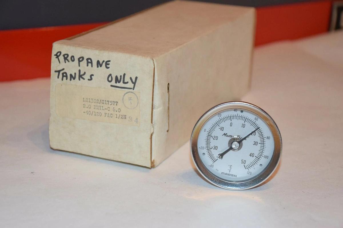 NEW MARSH MASTER-THERM L21302 G17577 2" FACE -40/120 THERMOMETER