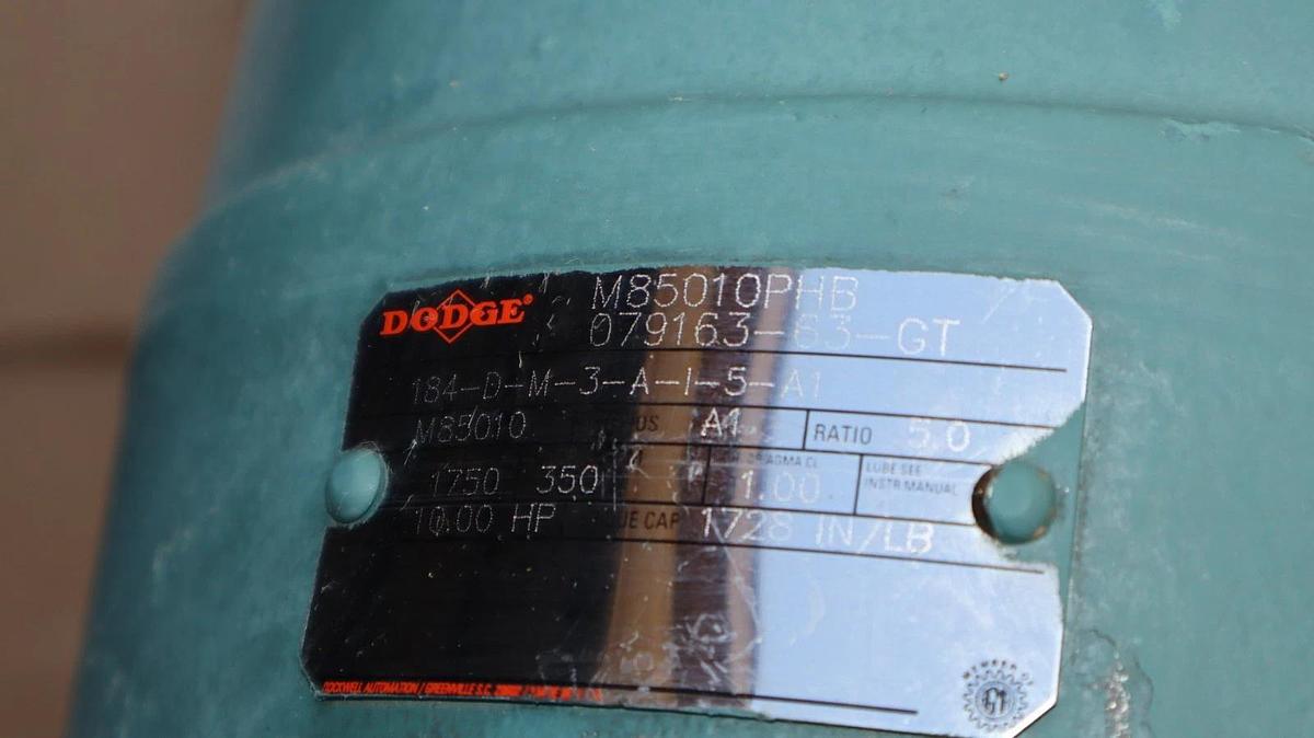 Used DODGE INLINE Gear Box 184-D-M-3-A-I5-A1 M85010PHB M85010 Ratio 5.0 (AS-IS READ)