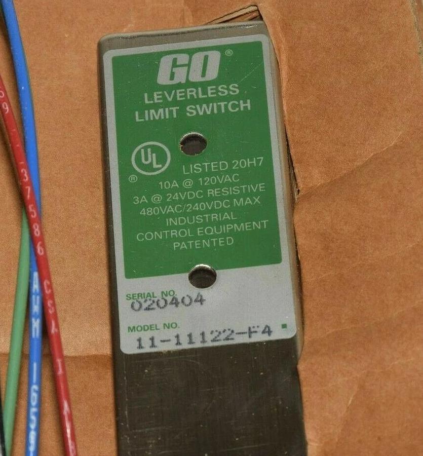 (NEW) GO SWITCH TOPWORX 11-11122-F4 1111122F4 Leverless Limit Switch