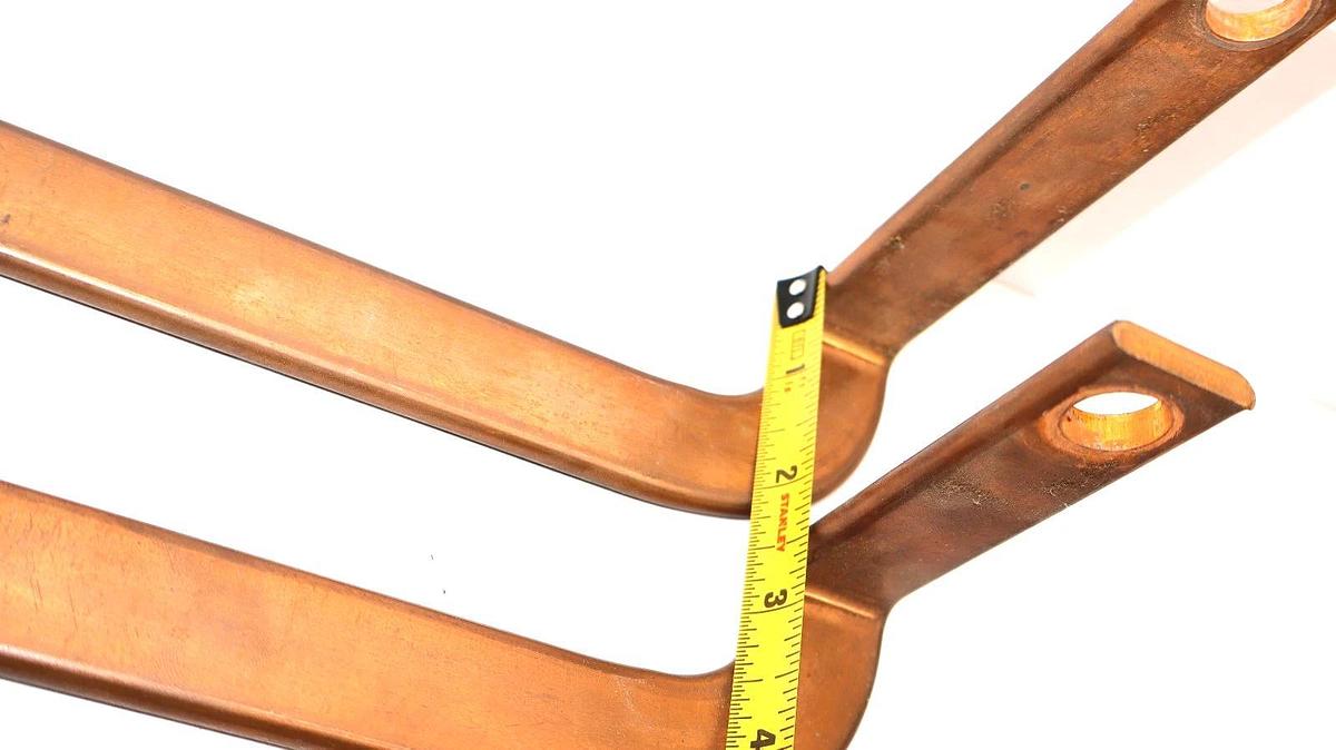 13.5" x 1" x 1/4" Copper Buss Bar For Breaker or Contactor (Lot of 3)