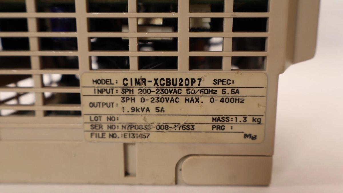 Used Saftronics VSM Mini Drive CIMR-XCBU20P7 1.9kva 3Ph 200-230Vac 5.5A *no keypad*