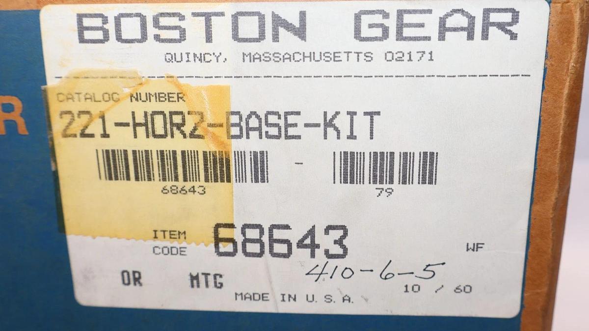 Boston Gear Base Kit 68643 , Speed Reducer 221 Horizontal Base Kit (New)