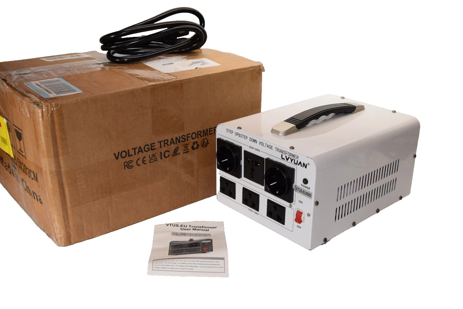 Lvyuan VTUS-EU5000 , VTUSEU5000 110-120V Step up & Down Voltage Transformer -New