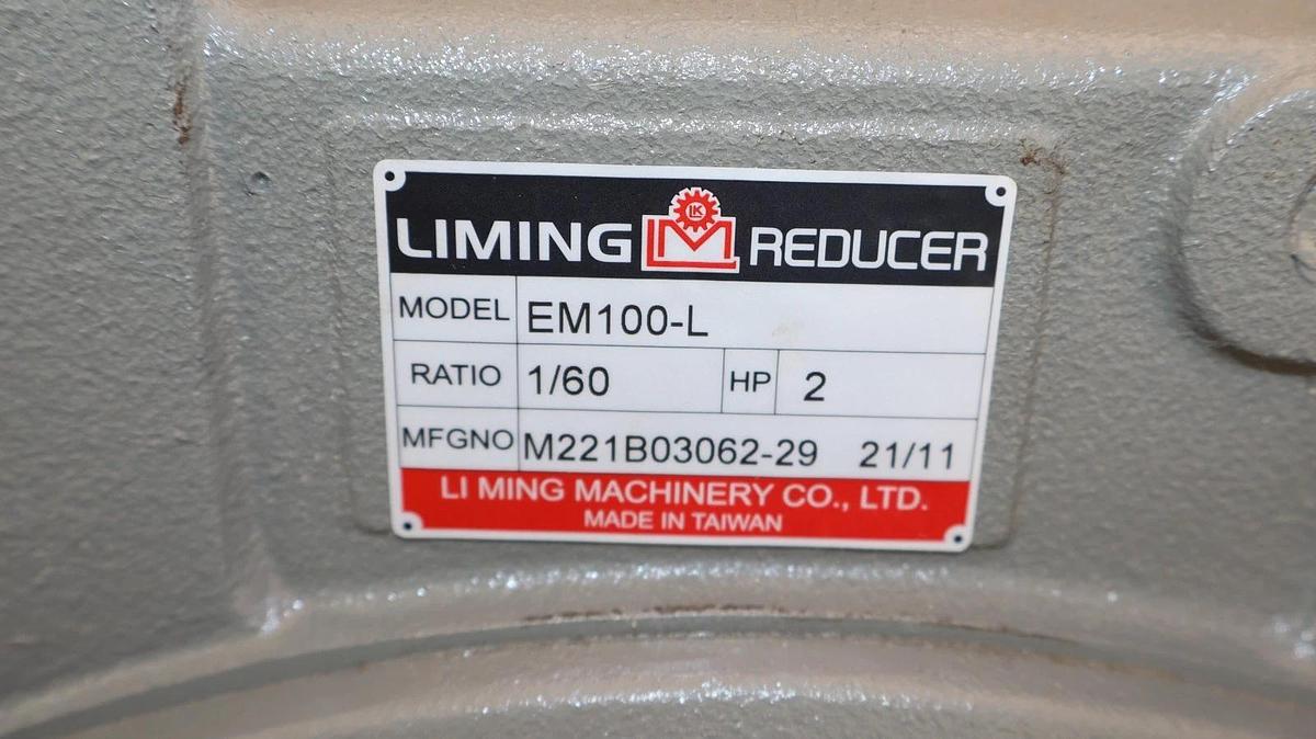 LIMING SPEED REDUCER Gear Box EM100-L Ratio 1/60 M221B03062-29 (New)