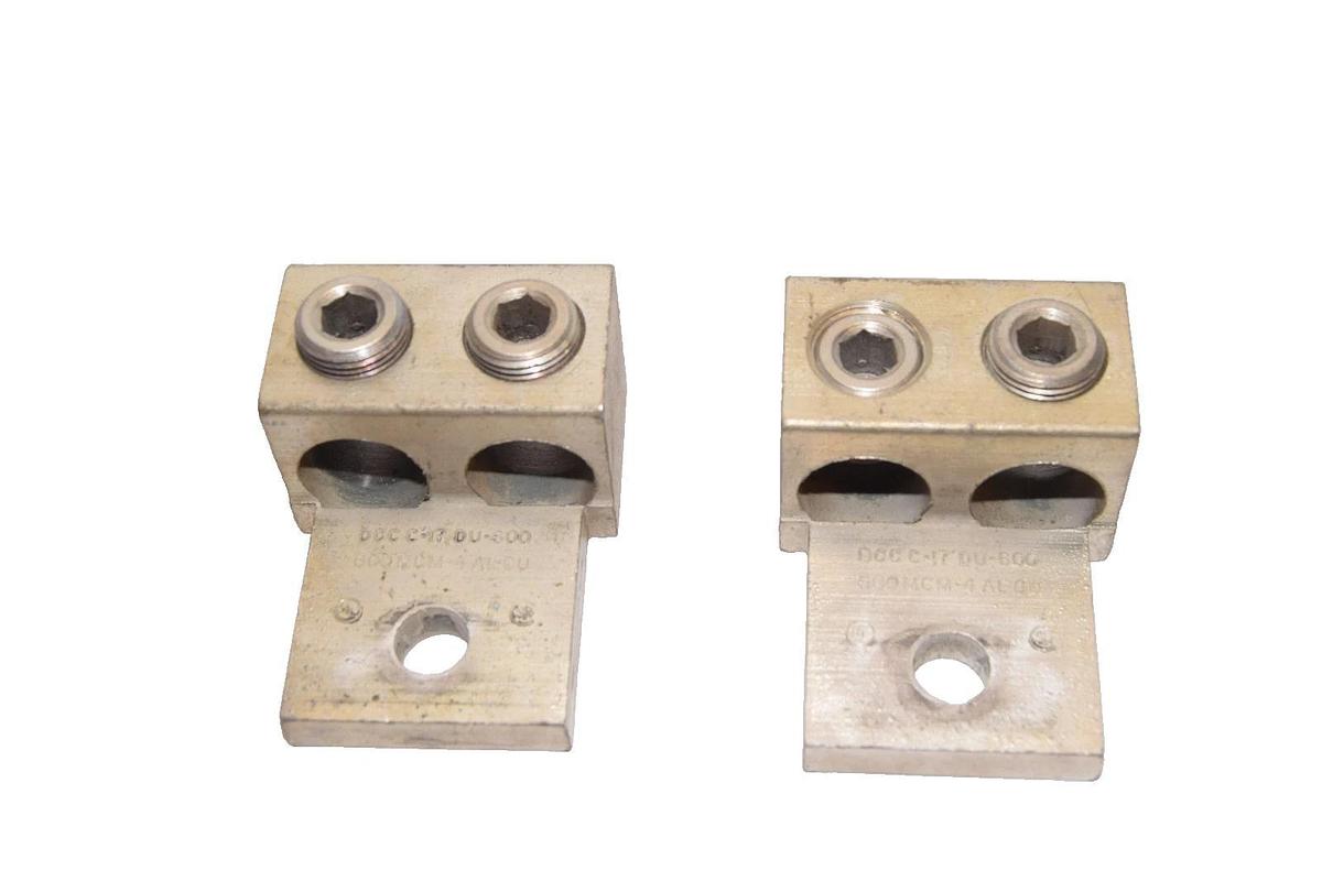 DCC C-17 DU-600 600mcm-4 AL-CU Double Mechanical Lugs (New - Lot of 2)
