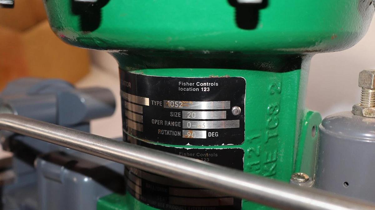 Fisher Valve 1052 Size 20 Actuator V200 Body CL150-600 FIELDVUE DVC6020 Ctrl