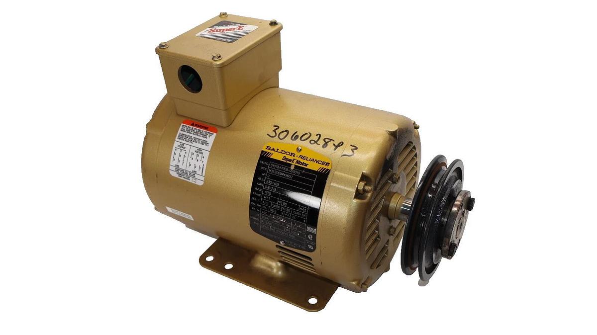 Used BALDOR / RELIANCE M35Z069M496G2 , 2HP , 3ph , 230/460V , 1750rpm Super E Motor