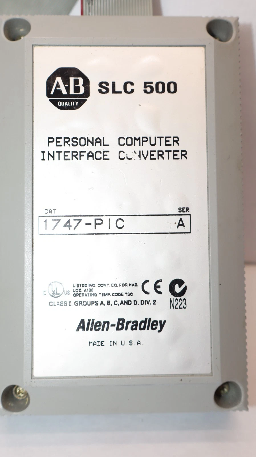 Used Allen Bradley Personal Computer Interface Converter 1747-PIC SLC 500 Series A