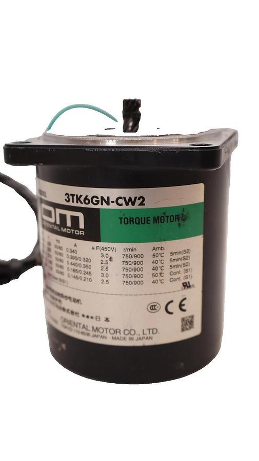 Used ORIENTAL MOTOR 3TK6GN-CW2 , 3TK6GNCW2 Torque Motor