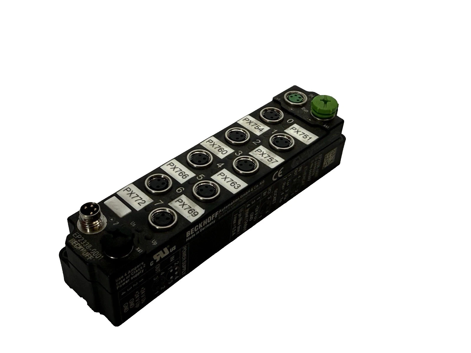 Used Beckhoff EP2338-0001 EtherCAT Box 8-Channel Digital Combo 24V DC 10μs 0.5A