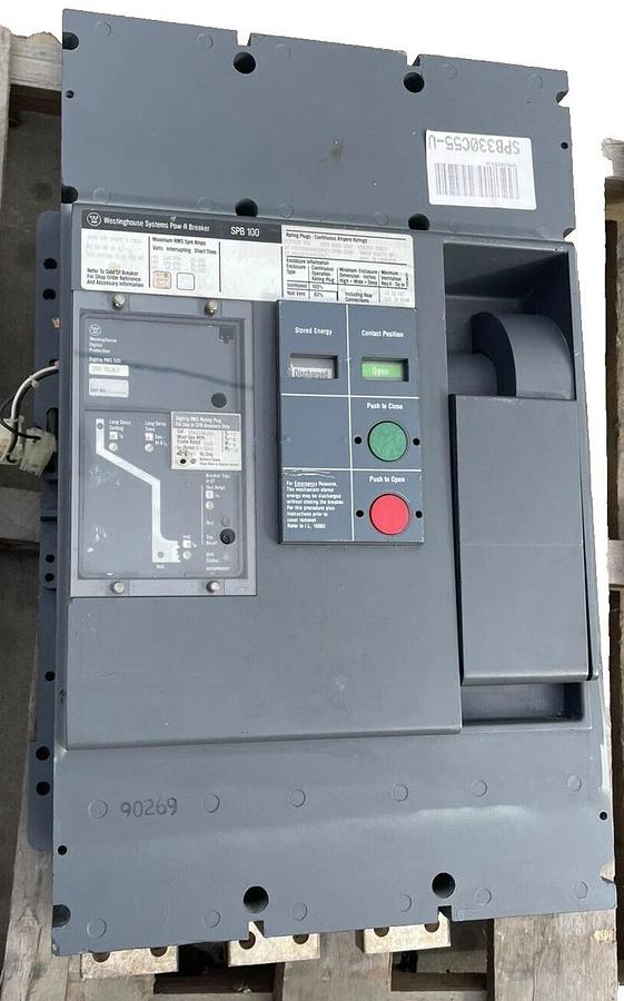 Westinghouse SPB100 3000A 3p 600V Pow-R-Way Breaker T51BLI, SPBR330F51, 3000 Amp