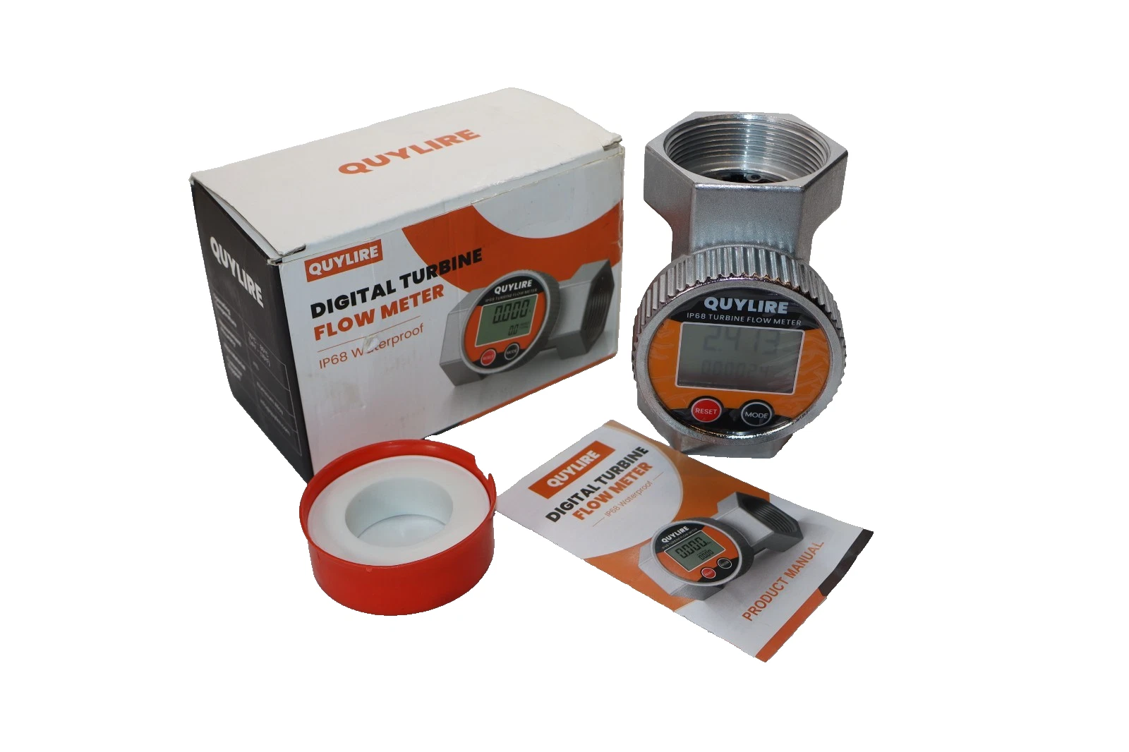 Quylire Digital Turbine 2.5" Flow Meter FT65 IP68 X004ZIYC2L (New)