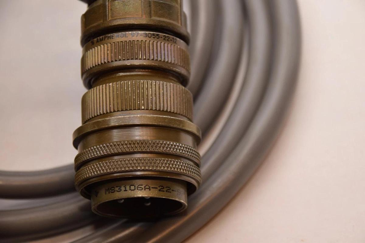 (NEW) AMPHENOL / BRANSON MS3106A-22-9P , 97-3055-22-12 8' Power Cord