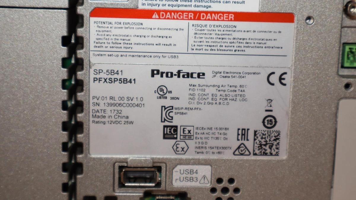 Used Proface Operator Interface 10" Display in Enclosure SP-5B41 SP5B41 PFXSP5B41 12v