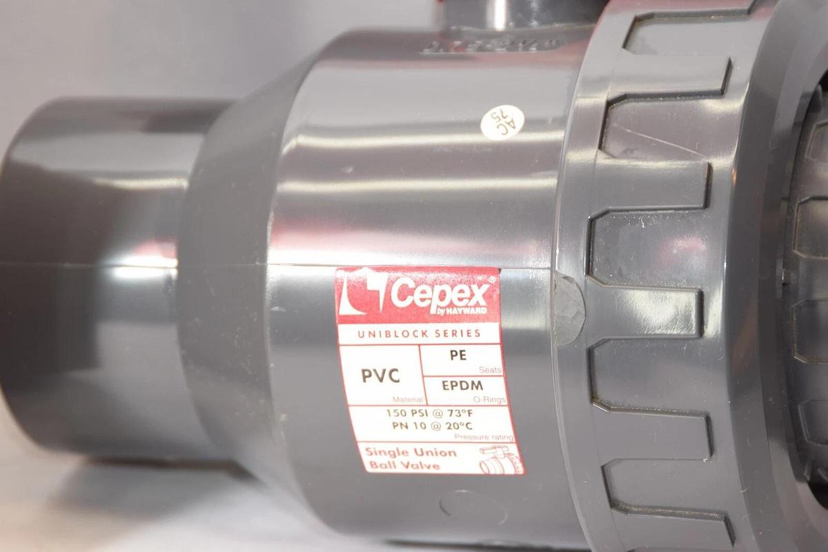 (NEW) CEPEX Hayward CPX32176 PVC-U 2-1/2" Uniblock Single Union Valve