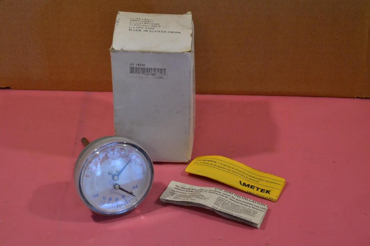 Ametek Pressure / Temp Gauge C - PT 1X810 C-PT1X810 PF1088K 2 1/2" NEW