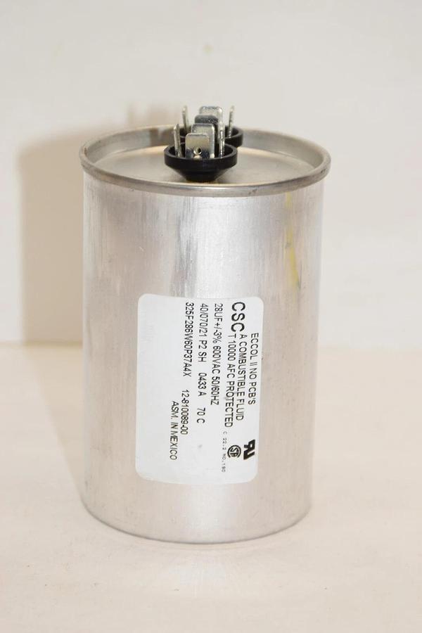 Used CSC 12-810089-00 325P286W60P37A4X 28uF 600Vac 50/60Hz +/-3% Capacitor