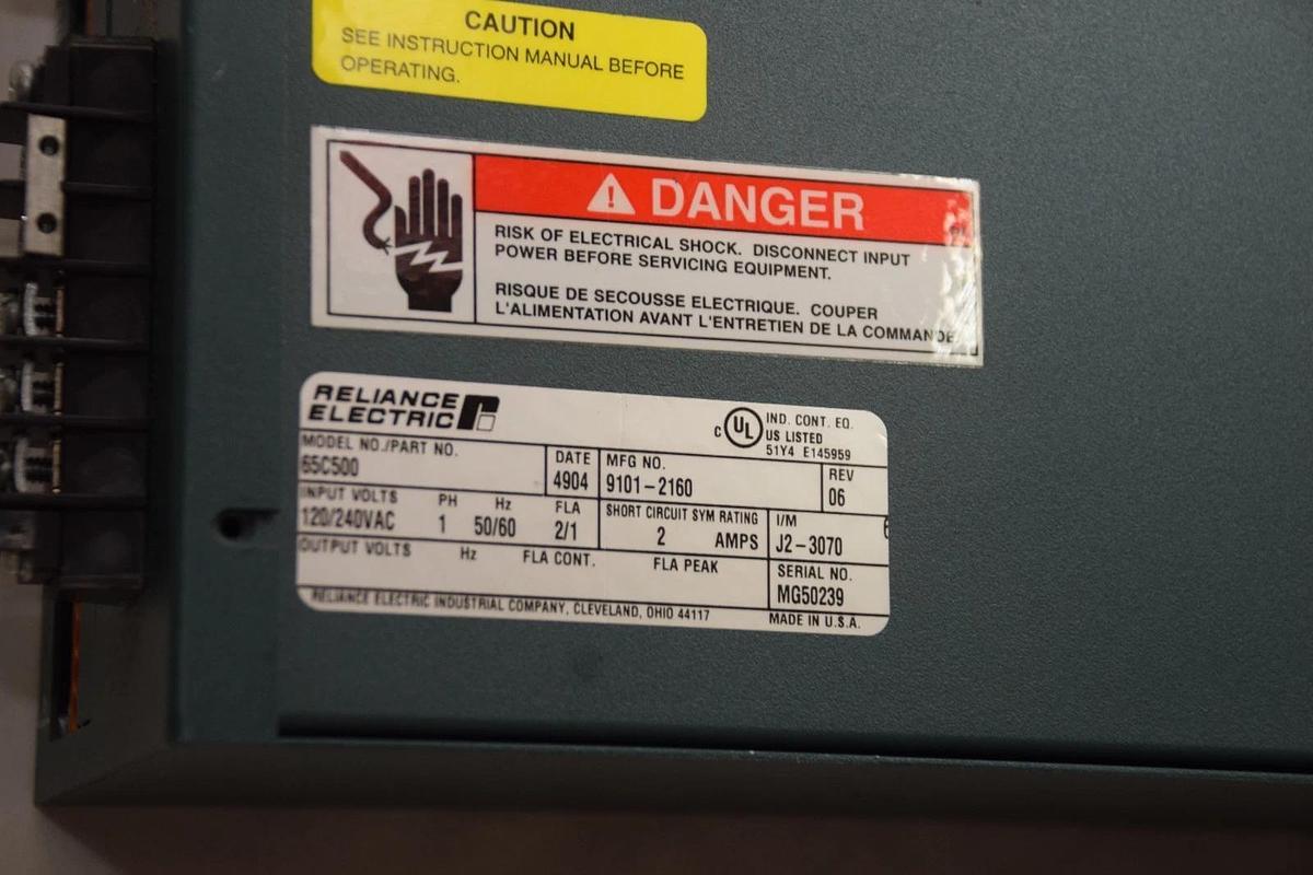 Used RELIANCE ELECTRIC 65C500 Serve Positioning Module Drive 120/240VAC