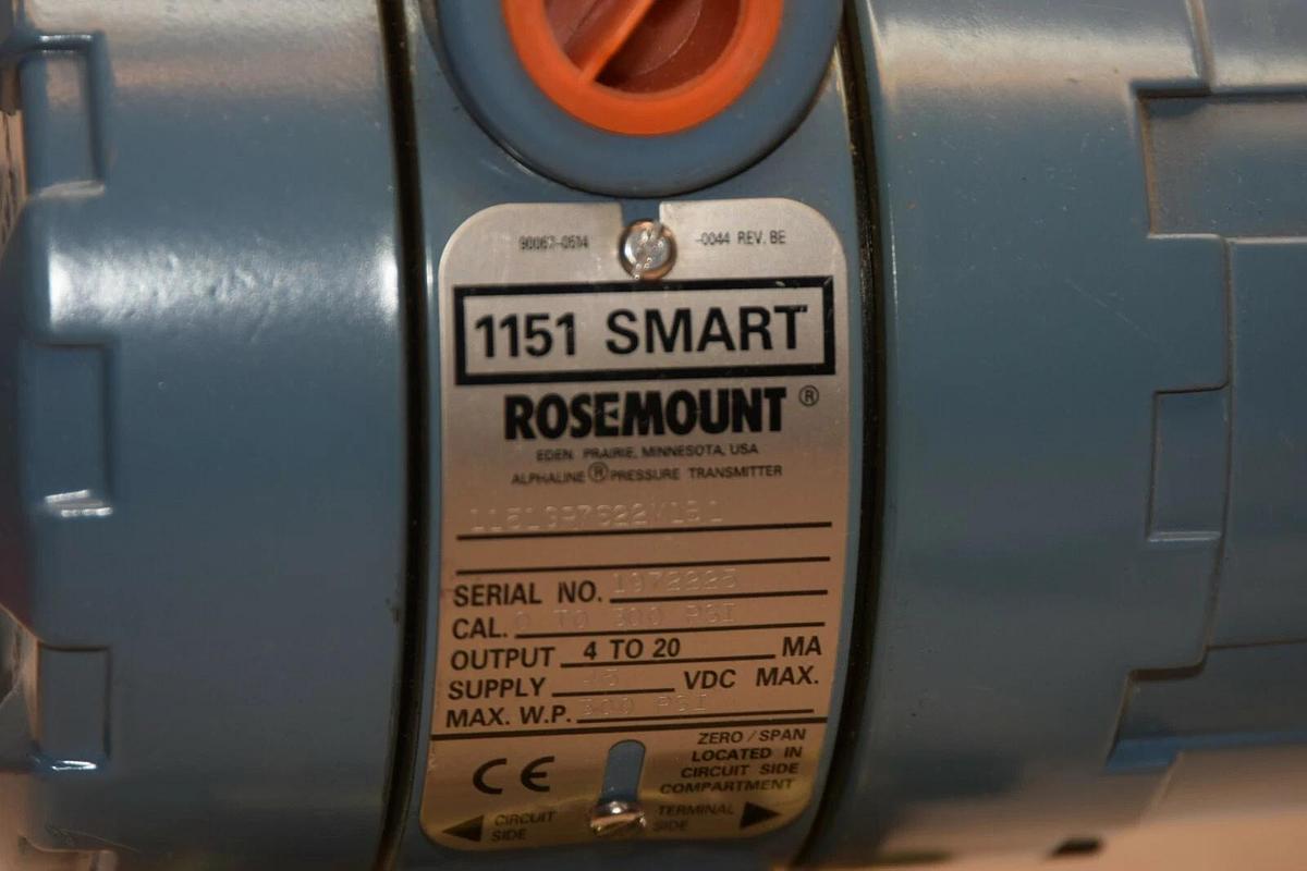 ROSEMOUNT 1151GP7S22M1B1 1151 SMART TRANSMITTER  0-300 PSI  output 0-20MA