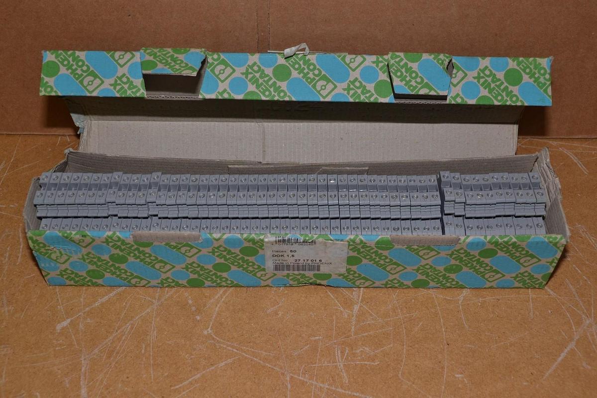 (BOX OF 50) PHOENIX CONTACT DOK 1,5 TERMINAL BLOCK NEW