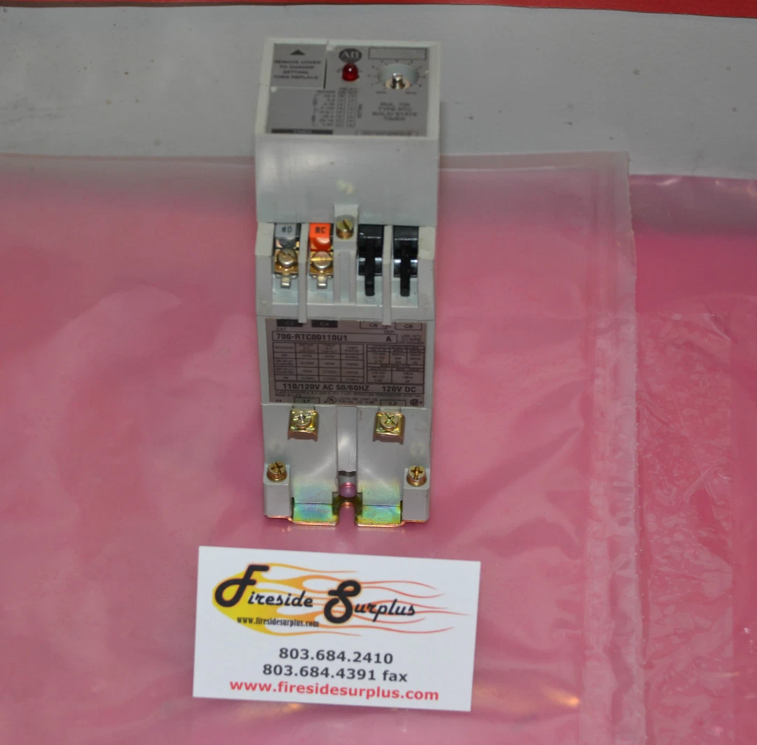 Used Allen Bradley 700 RTC Solid State Timer 700-RTC00110U1 Ser. A 110/120vac 120vdc