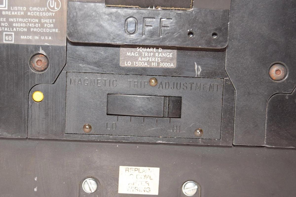 Used SQUARE D Circuit Breaker LAL363008041 300a 300 Amp 600v LA11021 1500a-3000a Trip