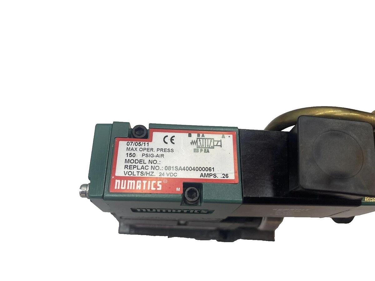 Numatics Pneumatic Valve with Regulator 081RS100J000000, 081SA4004000061 (New)