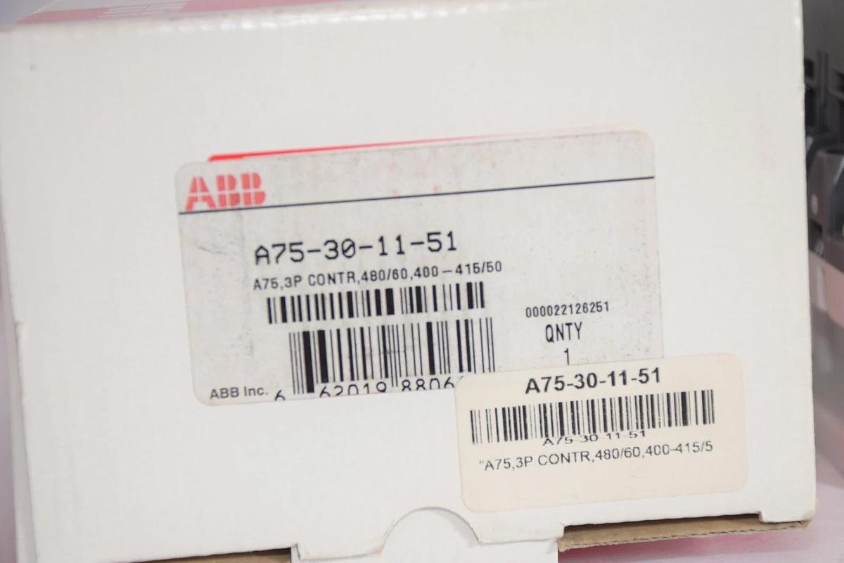ABB Contactor A75-30-11-51 A75-30 A75301151  3P 400/480v coil NEW