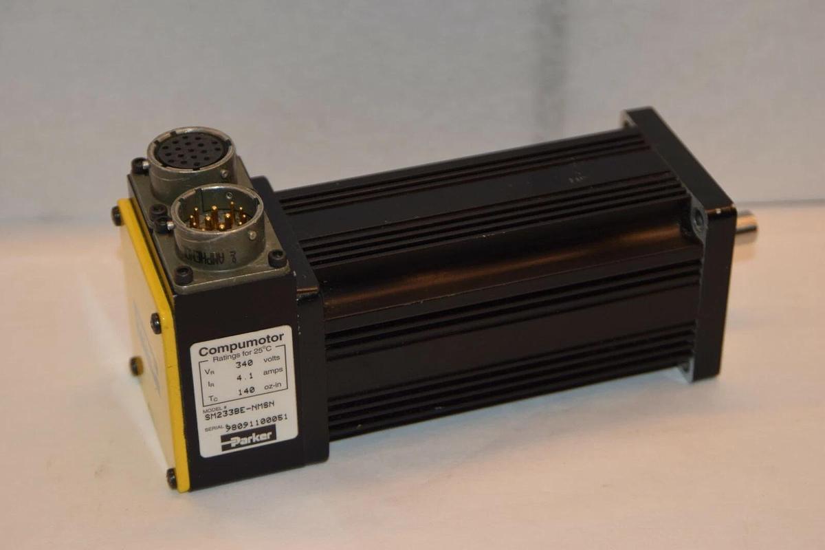 Used Parker Compumotor SM233BE-NMSM Brushless Servo Motor 340V 4.1A Tc 140 oz-1n