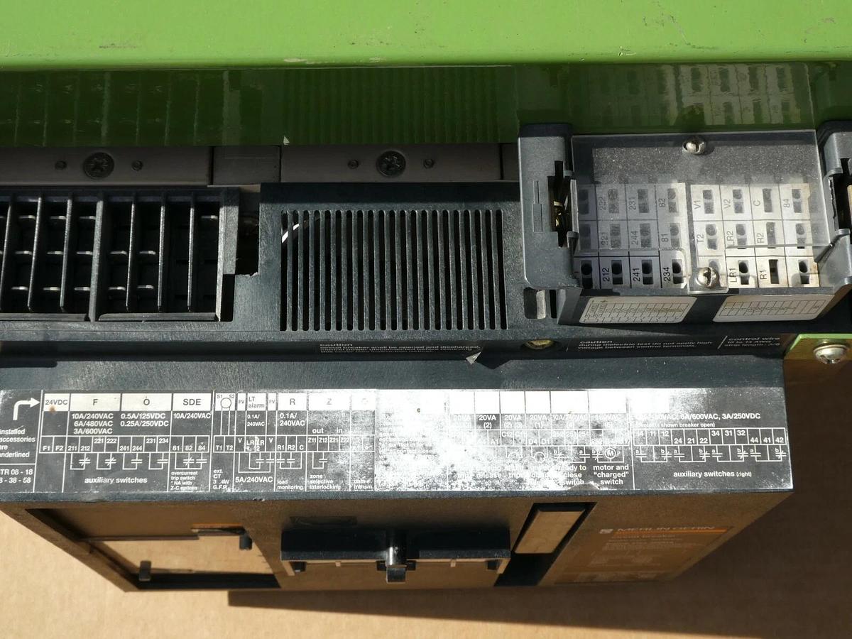 Used Merlin Gerin MP20H2 2000A  Masterpact Circuit Breaker 2000 Amp w/ Shunt MP20 H2