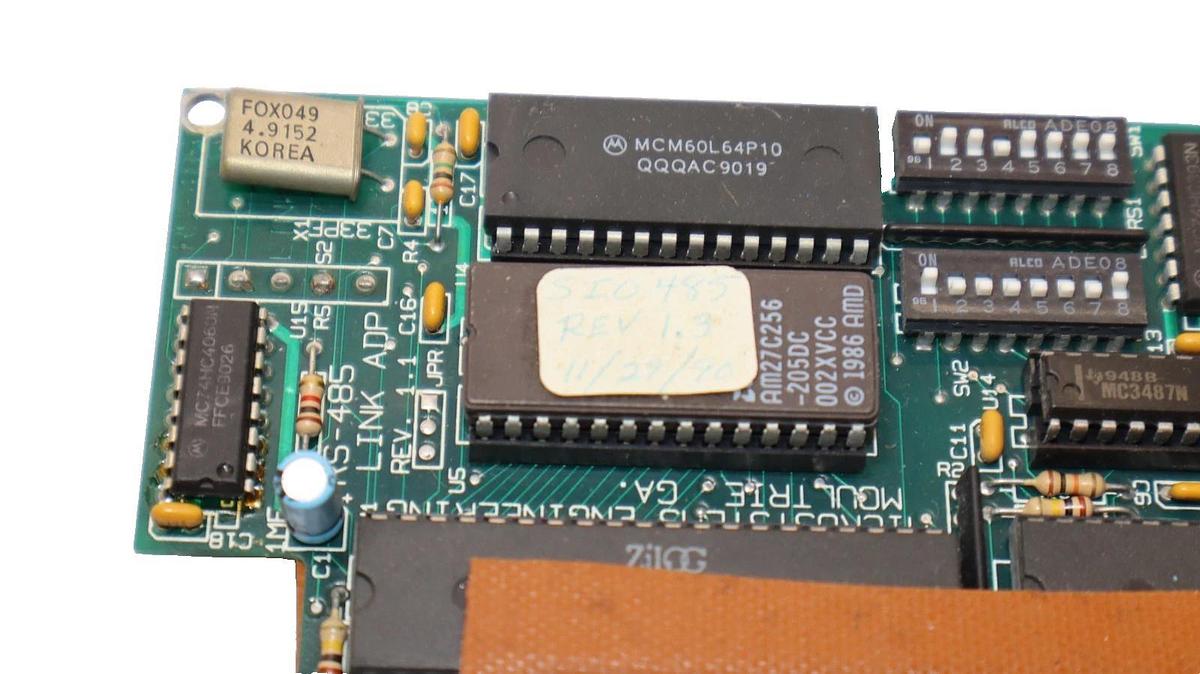 Used Microsystems Engineering RS-485 , RS485 Link ADP Rev 1.1 Circuit Board