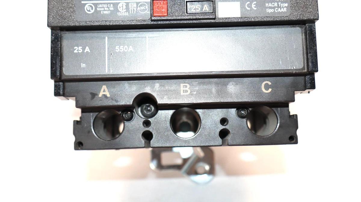 Used Square D / PowerPact HG 060 , HGA36025 25A Amp 3 Pole Circuit Breaker