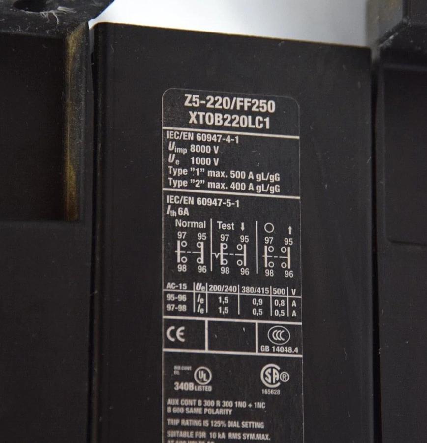 Used EATON Z5-220/FF250 , XT0B220LC1 Relay