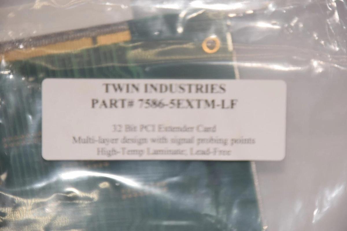 (NEW) TWIN INDUSTRIES 7586-5EXTM-LF , 75865EXTMLF 32 Bit PCI Extender Card Board