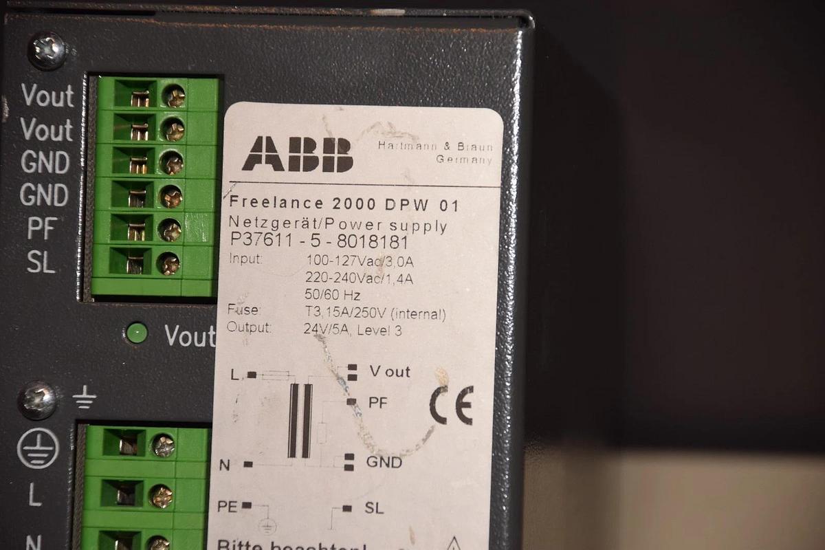 Used ABB FREELANCE 2000 DPW 01 P37611-5-8018181 149501-51008 POWER SUPPLY