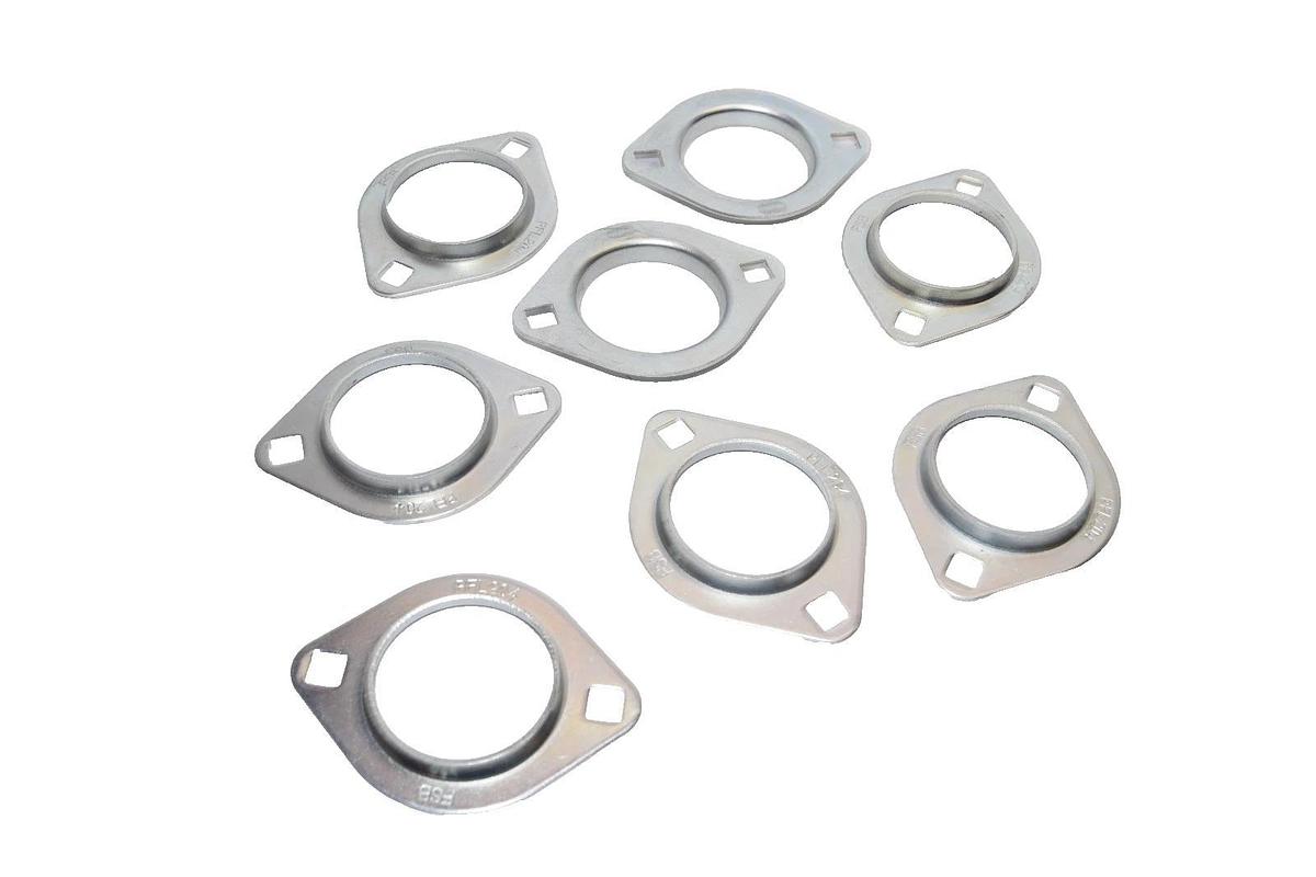 PFL204 Oval 2 Bolt Pressed Steel Bearing Housing for 204 insert (New - Lot of 8)