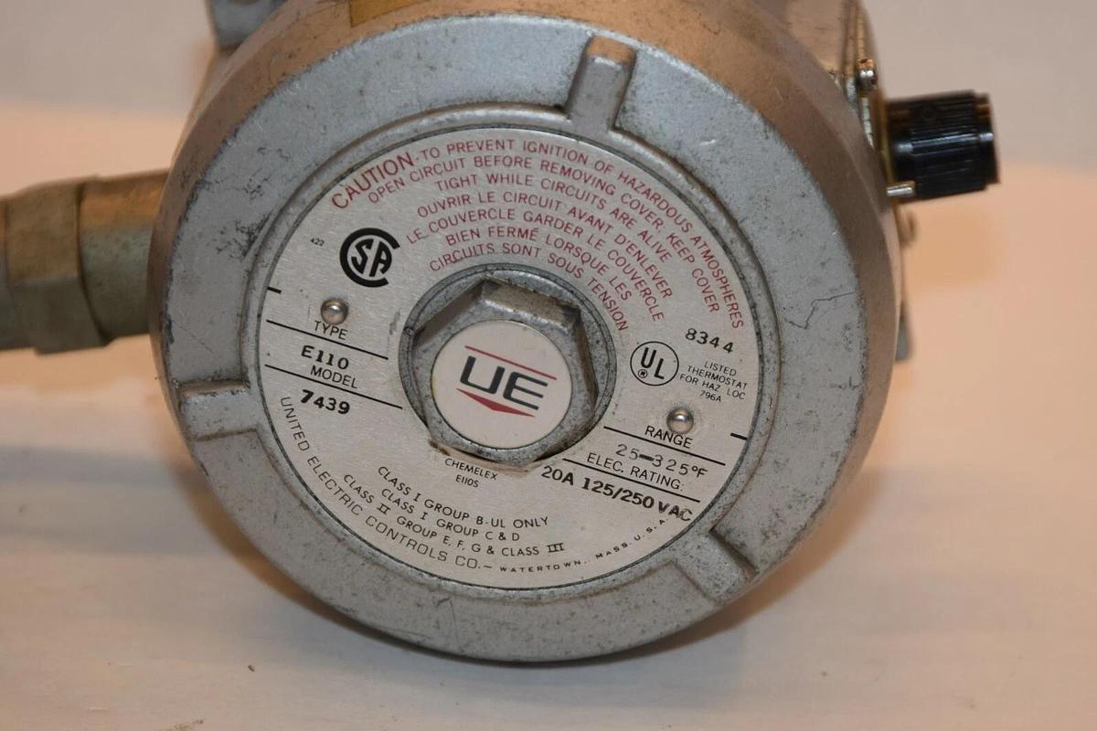 Used UE UNITED ELECTRIC E110 25-325°F 20A 125/250Vac Temperature Control