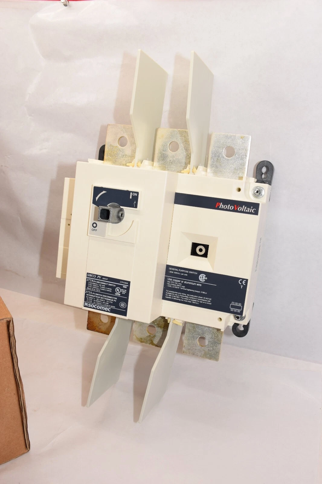 Socomec Sirco PV 500v/p 3x275A PV Disconnect Load Break Switch 27PV3026 NEW
