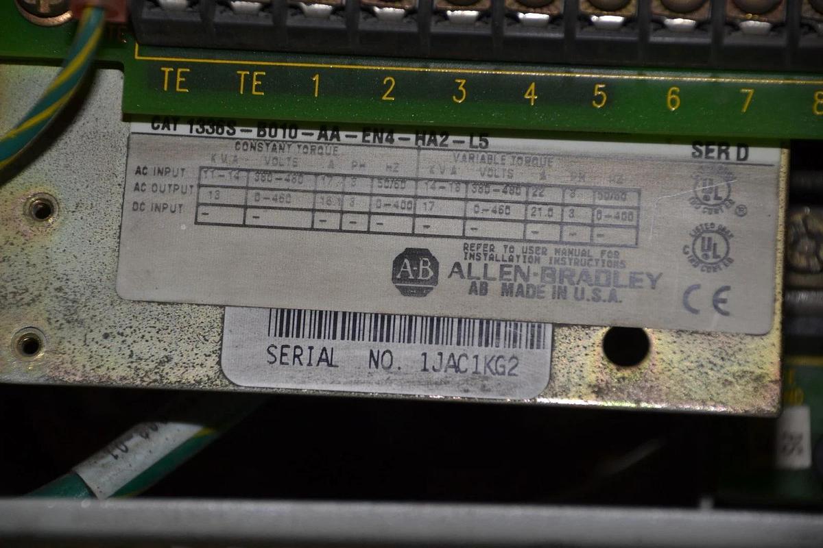 Used ALLEN BRADLEY1336S-B010-AA-EN4-HA2-L5 380-480V 1336 PLUS DRIVE