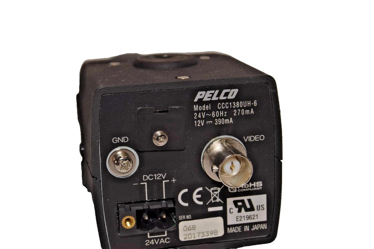 Used Pelco CCC1380UH-6 24-60Hz 270mA Secuiry Camera with Ultrak 3.5-8.0mm CCTV Lens