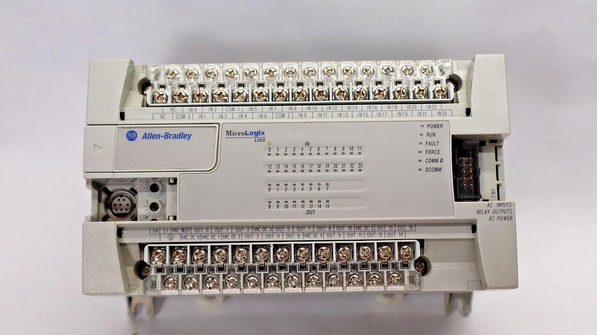 Used Allen Bradley Micrologix 1200 Programmable Controller 1762-L40AWAR Ser. C Rev. G