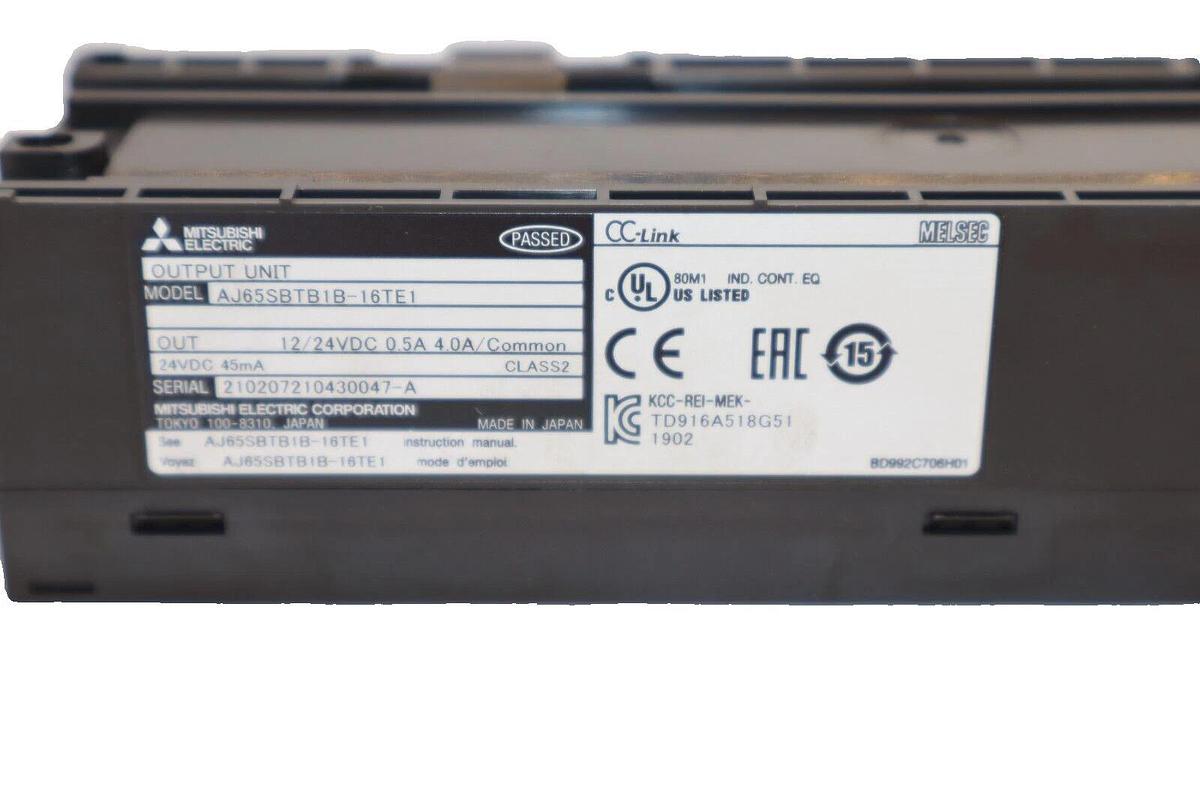 Used MITISUBISHI ELECTRIC AJ65SBTB1B-16TE1 12/24Vdc 0.5 4.0A Output Unit