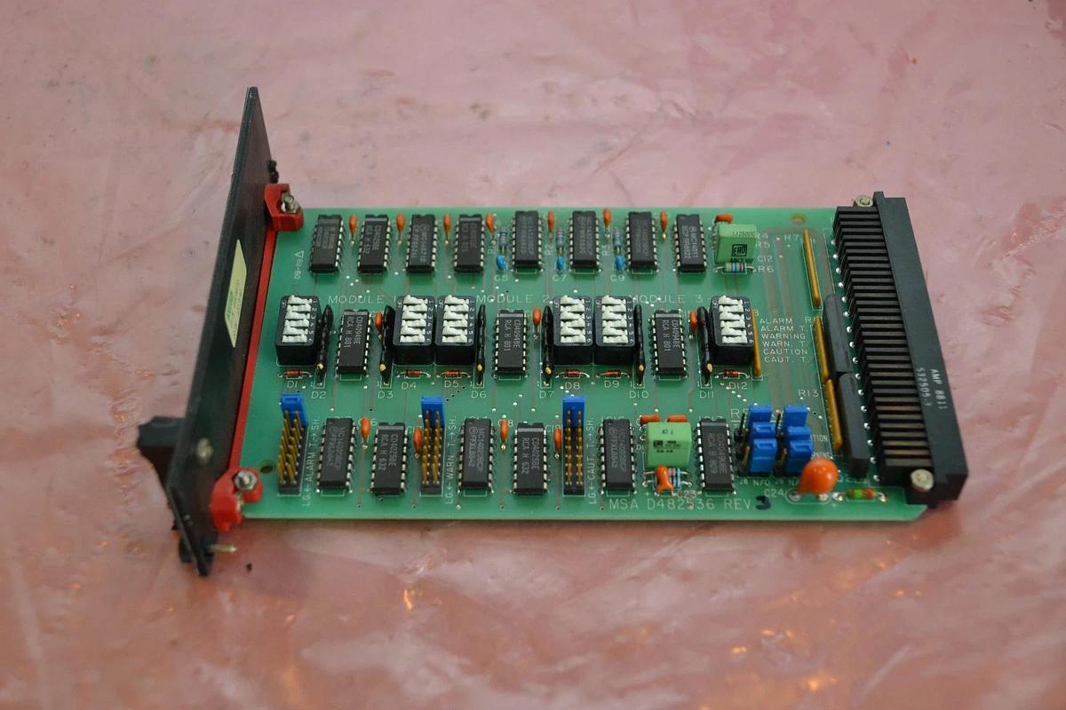Used MSA RELAY PROGRAMMER MODULE BOARD CARD MAS D482536 MSAD482536 REV. 3