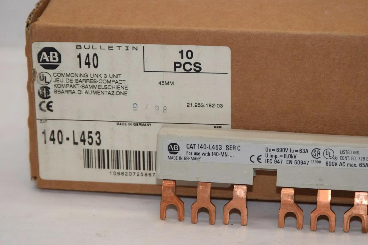 (NEW) ALLEN BRADLEY 140-L453 140L453 Ser C  Commoning Terminal Link